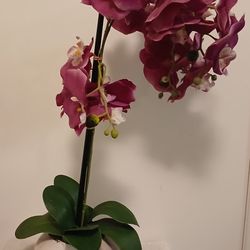 beautiful Faux Flower and Pot