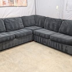 ⭐ West Elm Navy Blue Sectional! Modern Freshly Cleaned + Free Delivery