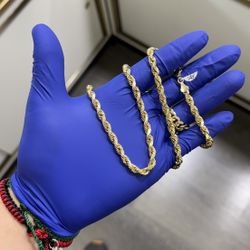 14K Gold Rope Chain 24”