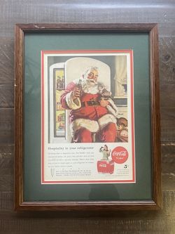 Vintage Collectors 1947 Santa Claus Coca-Cola Hospitality Poster