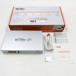 WI-TEK WI-PCES310G Ports Cloud POE Switch 10 Port 1000Mbps PoE+ Managed Switch - New