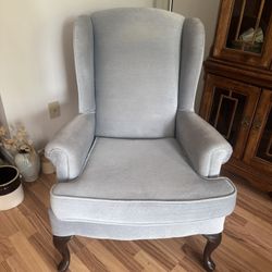 Vintage Velvet Wingback Chair