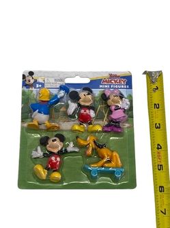 Disney Mickey Mouse Mini Figures Set Donald Pluto Minnie New