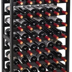 Brand New 42 Bottles Bamboo Wine Rack,7-Tier Wine Rack Freestanding Floor with Table Top, Wine Storage Shelf for Kitchen Dining Room Bar,Black