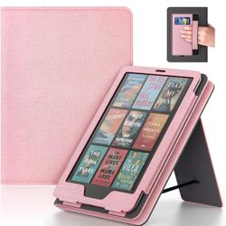 Case for Kindle Paperwhite 7"/6.8" (12th/11th Gen, 2024/2021) & Kindle Colorsoft Signature Edition 2024, Slim PU Shell Cover with Stand, Hand Strap, A