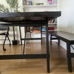 Dining table an bench