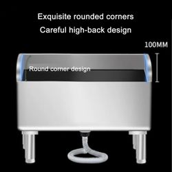 Stainless Steel Mop Pool - Elevated Rectangular Design for mop Cleaning and Waterproof Prevention. (S:45x41x55cm/17.7x16x21.7inch)