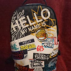 Sprayground Tagged Hello World V14 Backpack