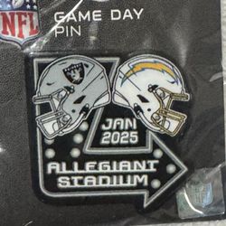 Raiders vs. Chargers Game Pin 1-5-2025