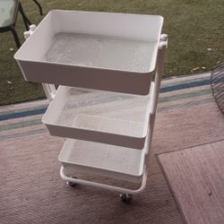 3 tier white metal shelf with wheels asking $45 cash must pick up Broadway and apache Buckeye az