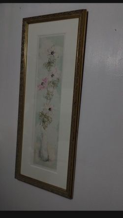 SIGNED - NUMBERED MERLE  IZARD ARTWORK - " APRIL" 40"×16"