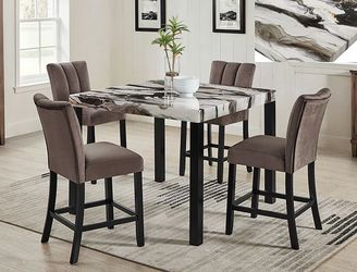 NEW 5 PC Counter Height Table Chairs Dining Room $10 DOWN
