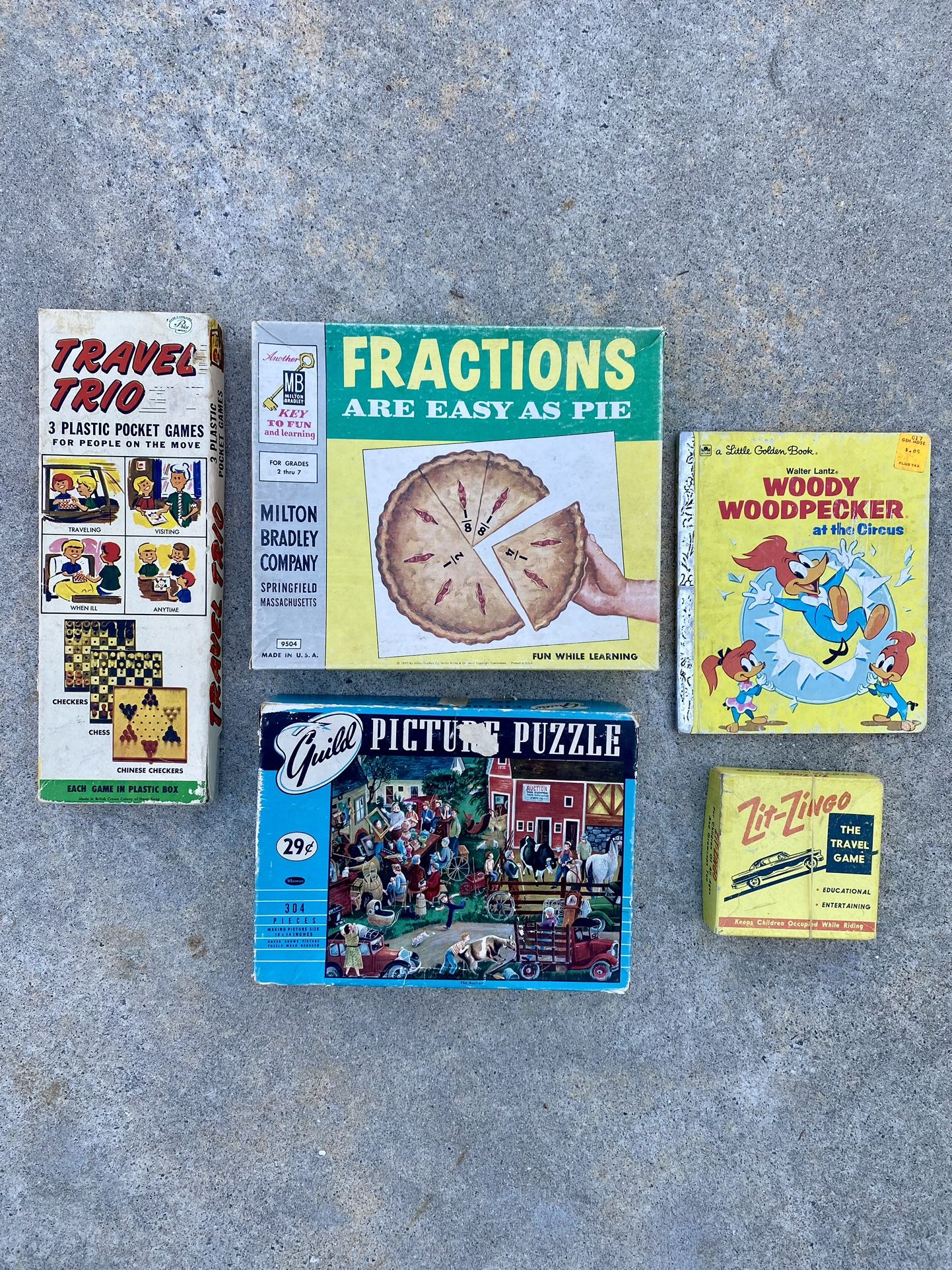 Vintage Children’s Game Puzzle Book Lot