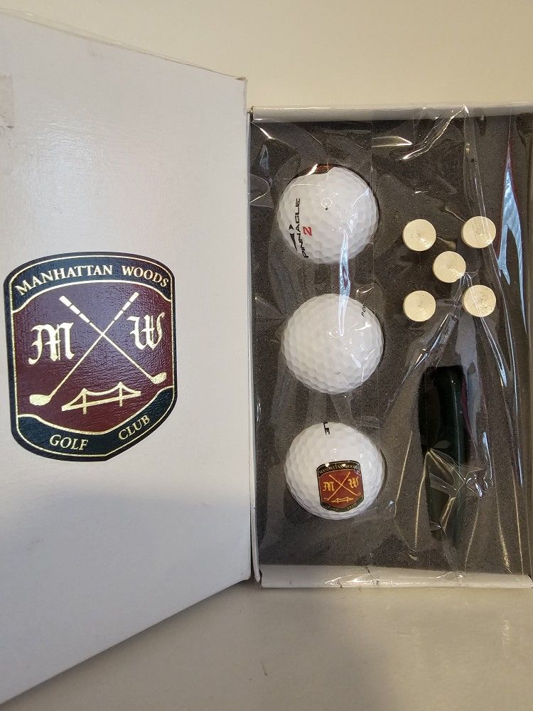 $10.00 - Golf Club Players Kit, Pinnacle Balls By Manhattan Woods Golf Club - NEW!