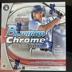 2025 Bowman Chrome Baseball Mega Box 