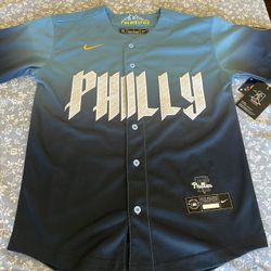 Nike Philadelphia Phillies Bryce Harper City Connect MLB Jersey Blue M Youth