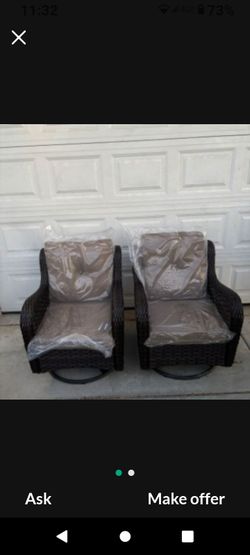 Patio Swivel Rocking Chairs Outdoor Rocking Swivel Chairs Patio Chairs Sillas mesadoras🆕🛺🚎🆕