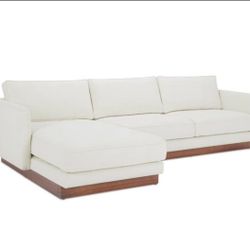 Moe’s Home Vernon Right-Facing Sectional Sofa – Crisp White