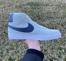 Size 7- Nike SB Zoom Blazer Mid Barely Green/Navy (864349 303) Men’s