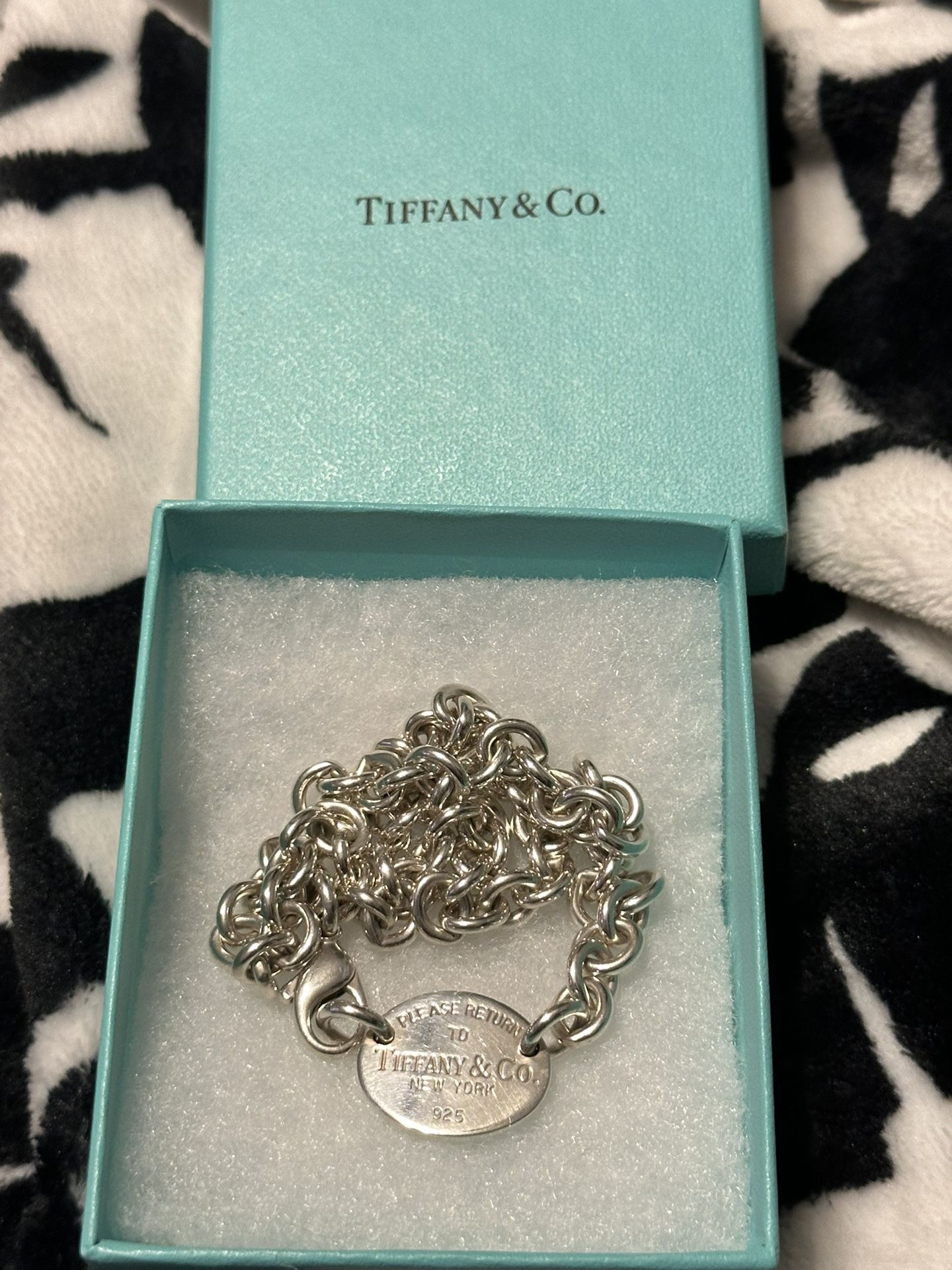 Tiffany & Co.  Oval Tag Necklace 