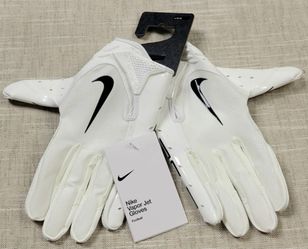 Brand New Nike Vapor Jet Football Gloves White Black Men Sizes Small, XL