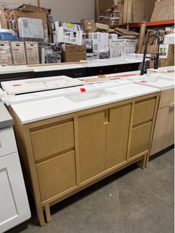 Kohler Solive 48” Bathroom Vanity and Quartz Top in Oak