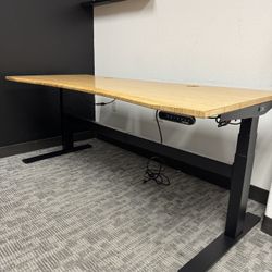 UPLIFT Bamboo Standing Desk – Electric Adjustable Desk 80"