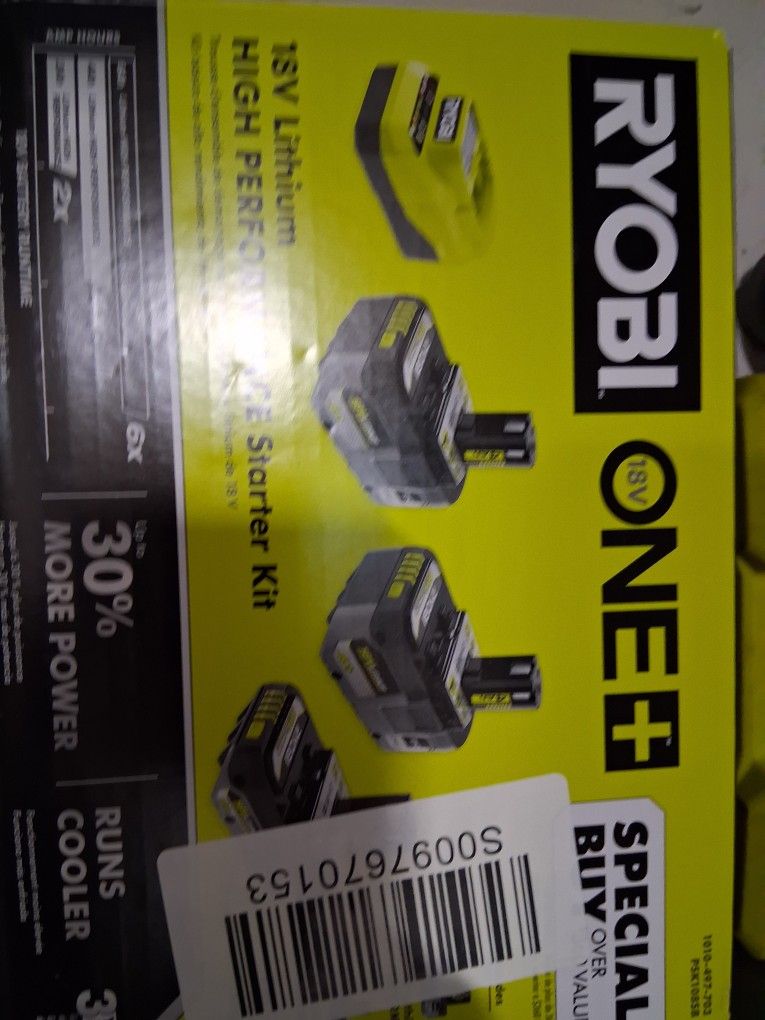 3 Battery And Charger Ryobi Set