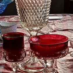 Stunning Lot Vintage Kings Crown Glassware