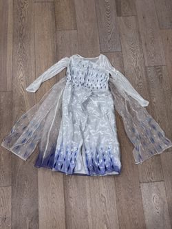 Disney Store Frozen 2 Elsa White Gown Dress Girls 5/6 Costume