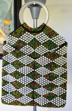 Vintage Multi color bead purse