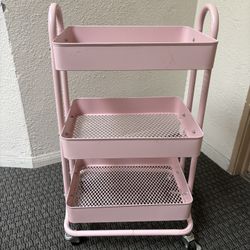 Pink 3 Tier Cart