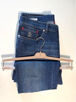 Brunello Cucinelli Men's Denim Jeans Dark Blue Wash Size 32 (48)