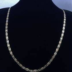 $2300 Three Tone Yellow White and Rose Gold Valentino Chain Necklace
