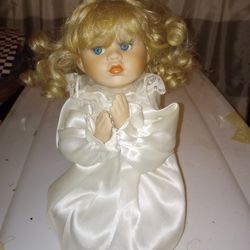 Porcelain Praying Child Doll