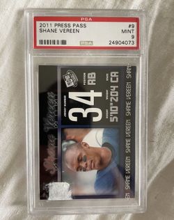 2011 Shane Vereen Press Pass PSA 9 - Pop 1 🔥 