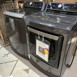 Washer & Dryer Set New Black Mega Capacity 