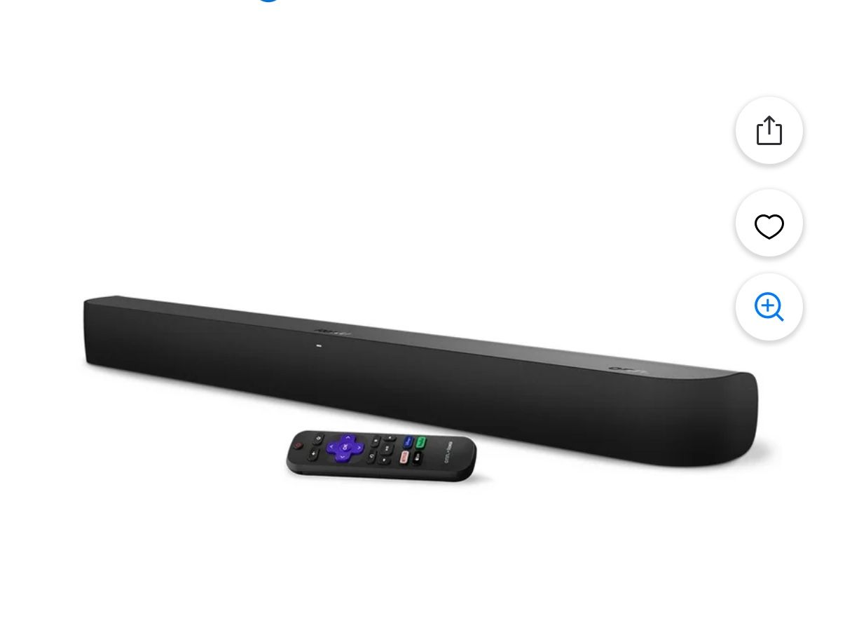 Roku Soundbar With Remote & Cords