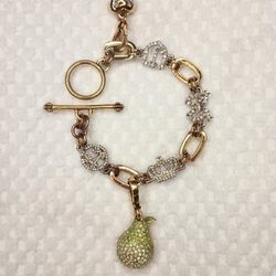 Juicy Couture Charm Bracelet Rare Retired Pear Charm 