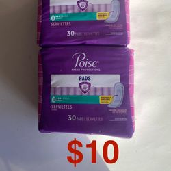 Poise Feminine Pads Set