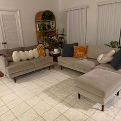 Sofa Love Seat And Ottoman For Sale 