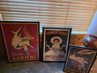 Framed art sale vintage