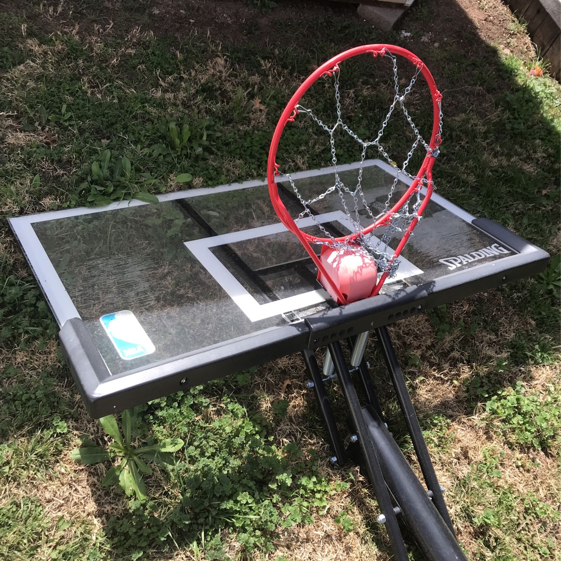 Basketball net with base and needed hardware