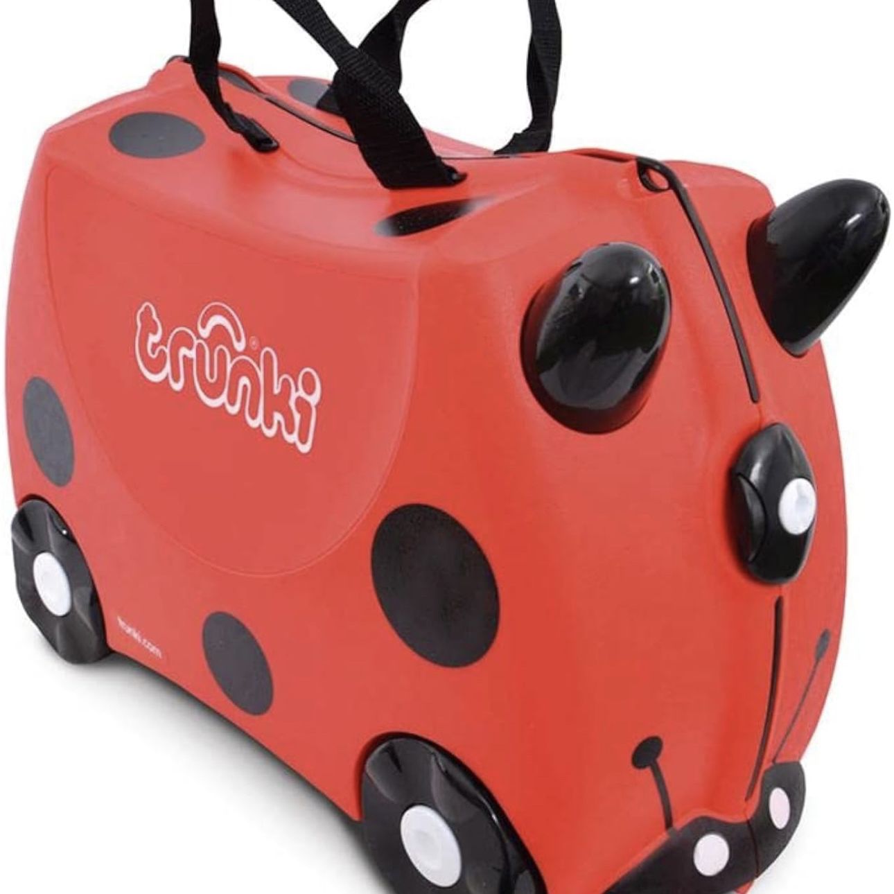 Trunki Ride-On Kids Suitcase | Tow-Along Toddler Luggage | Carry-On Cute Bag with Wheels | Kids Luggage and Airplane Travel Essentials: Harley Ladybug