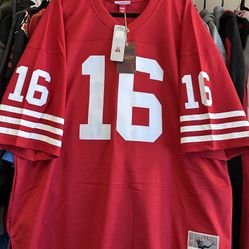 Men’s Mitchell & Ness NFL San Francisco 49ers Joe Montana Legacy Jersey “ Niner Red “ Size 3XL