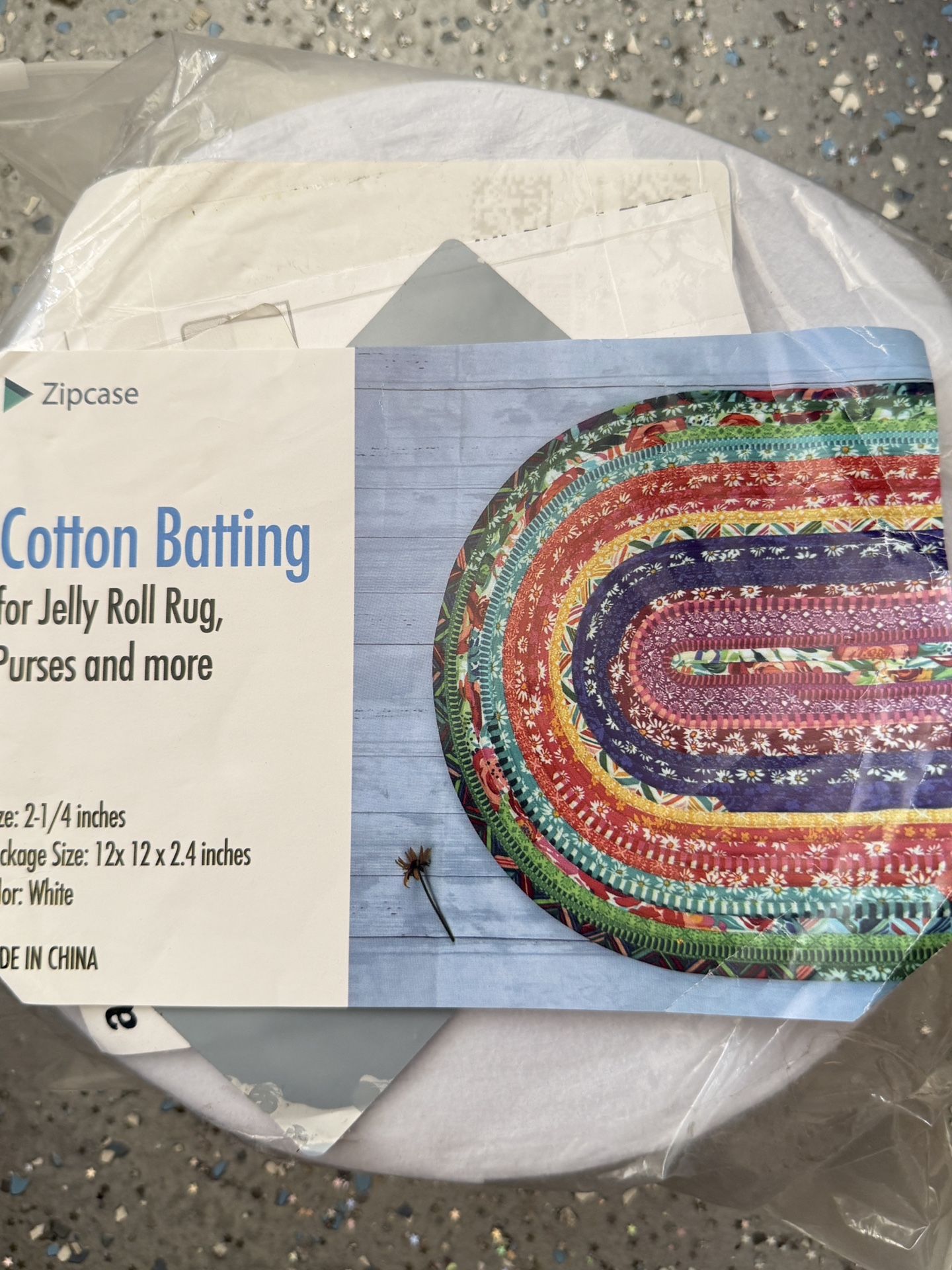 New Zipcase 2 Pack On-A-Roll Upholstery Needle-Punched Cotton Batting for Jelly Roll Rugs, Purses, 2-1/4 inches Total 100 Yards