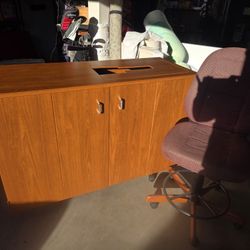 Sewing / Quilting Table with chair
