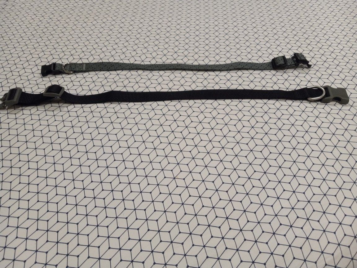 Black And Black W/Grey Soft Dog Collars