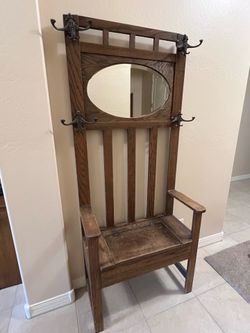 Antique hall tree