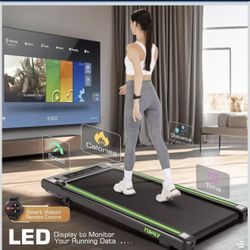 FUNMILY Walking Pad Treadmill with 8% Incline, 2.5HP Under Desk Treadmill for Home/Gym/Office, 2 in 1 Portable Mini Compact Running Pad, Led Touch Scr